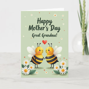 Jolie carte d'abeilles pour la fête des mères