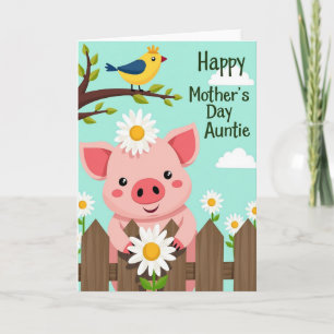 Jolie carte d'amis animaux pour la fête des mères