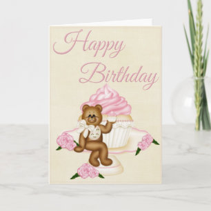 Jolie carte d'anniversaire à la Vanille Cupcake