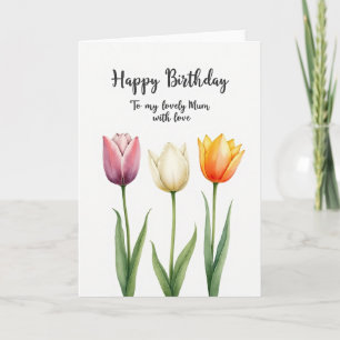 Jolie carte d'anniversaire botanique