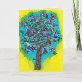 Jolie carte d'anniversaire d'arbre