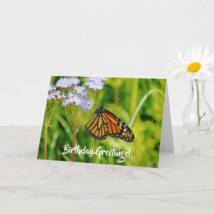 Jolie carte d'anniversaire de papillon Monarque