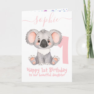 jolie carte d'anniversaire fille koala