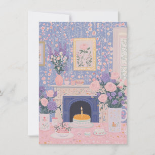 Jolie carte d'anniversaire florale