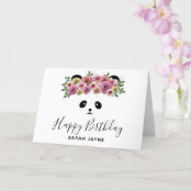 Carte Panda Mignon D Anniversaire Avec Le Gateau Zazzle Fr