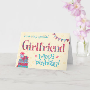 Jolie carte d'anniversaire pour copine, Bunting Ca