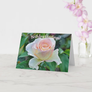 Jolie carte d'anniversaire Rose rose
