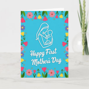 Jolie carte d'art de mère et d'enfant