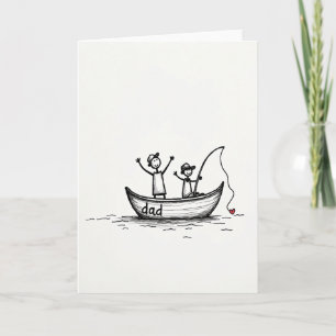 Jolie carte de bateau pour la Fête des Pères