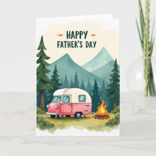 Jolie carte de camping-car pour la fête des pères
