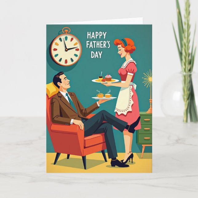 Jolie carte de chaise pour la fête des pères (Devant)