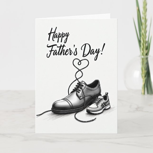 Jolie carte de chaussure pour la fête des pères (Devant)
