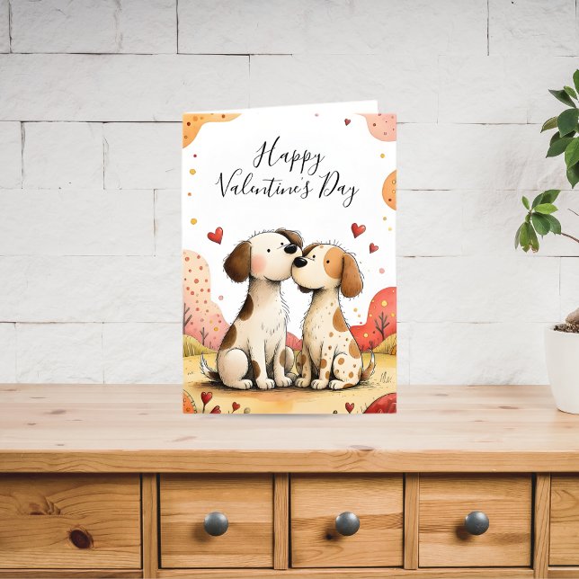 Jolie carte de chien pour la Saint-Valentin (Créateur téléchargé)