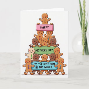 Jolie carte de cookies pour la fête des mères