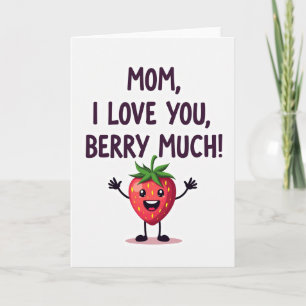 Jolie carte de Fête des Mères aux framboises