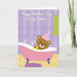 Jolie carte de fête des mères Bubble Bear