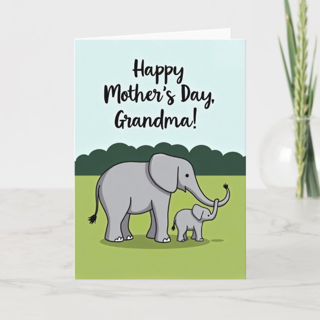 Jolie carte de fête des Mères dans un coffret (Devant)
