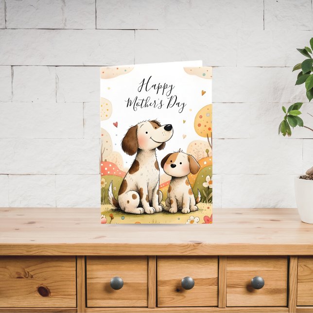 Jolie carte de fête des mères pour chien (Créateur téléchargé)