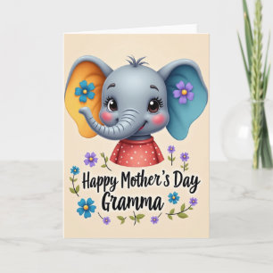 Jolie carte de fête des mères pour grand-mère