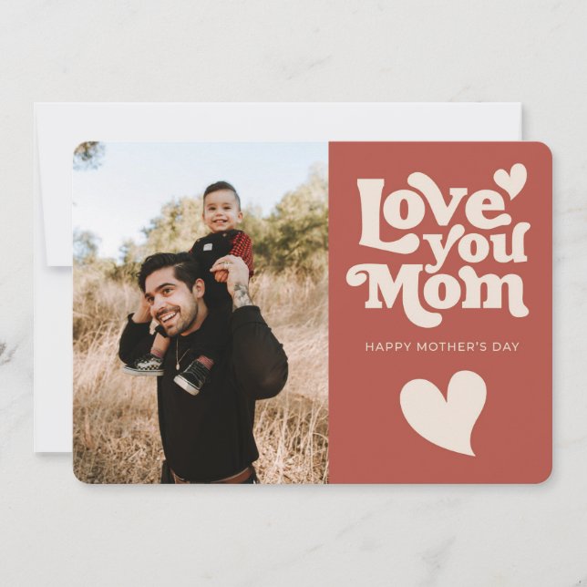 Jolie carte de fête des mères rétro  (Devant)