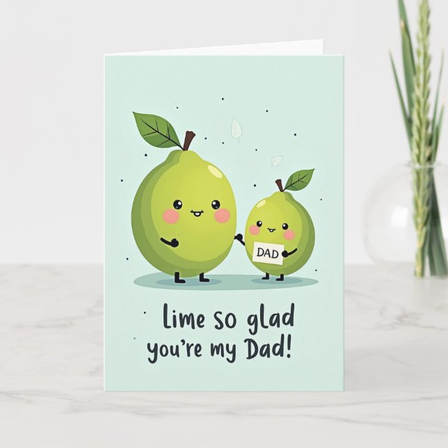Jolie carte de Fête des Pères au citron (Devant)