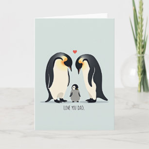 Jolie carte de Fête des Pères avec des oiseaux