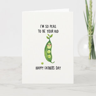 Jolie carte de fête des pères en cosse de pois