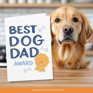 Jolie carte de Fête des Pères Meilleur Papa Chien