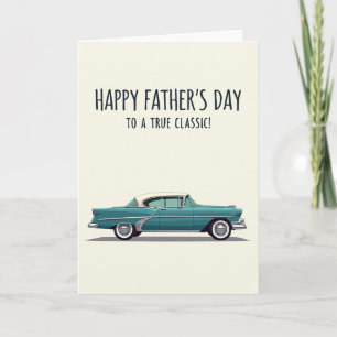 Jolie carte de fête des pères pour automobilistes