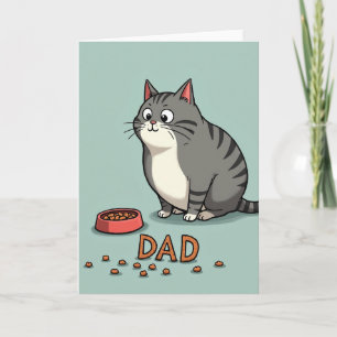Jolie carte de Fête des Pères pour chaton