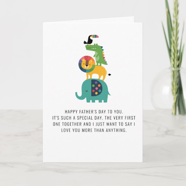 Jolie carte de fête des pères pour Papa ! (Devant)