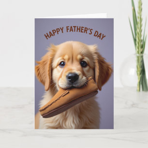 Jolie carte de Fête des Pères pour un chiot