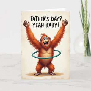 Jolie carte de Fête des Pères pour un primate