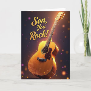 Jolie carte de guitare pour la fête des pères
