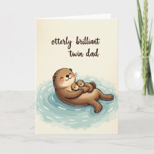 Jolie carte de la Fête des papas jumeaux tout à fa