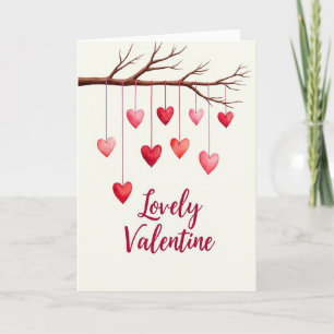 Jolie carte de la Saint-Valentin à coeurs