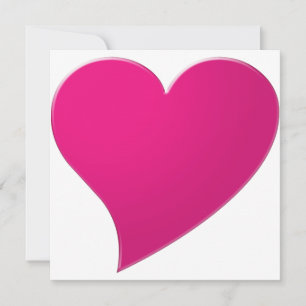 Jolie carte de la Saint-Valentin à grand cœur rose