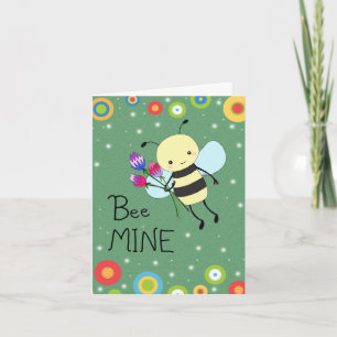 Jolie carte de la Saint-Valentin avec abeille à me