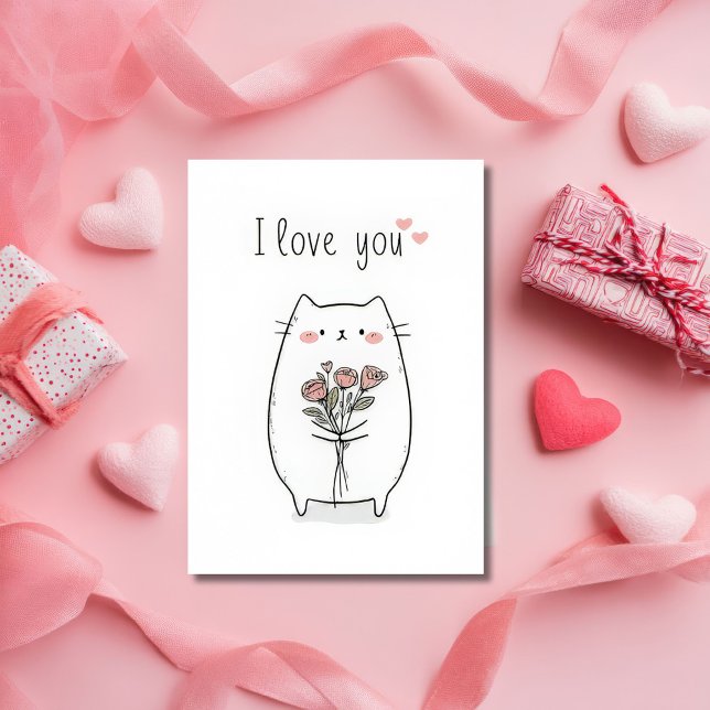 Jolie carte de la Saint-Valentin avec des roses  (Créateur téléchargé)