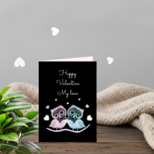 Jolie carte de la Saint-Valentin avec un couple de