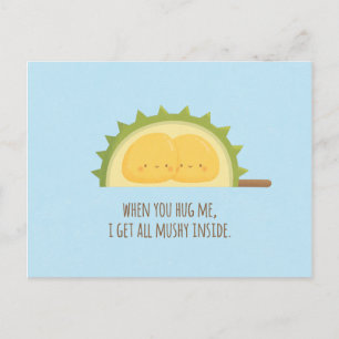 Jolie carte de la Saint-Valentin avec un Durian am