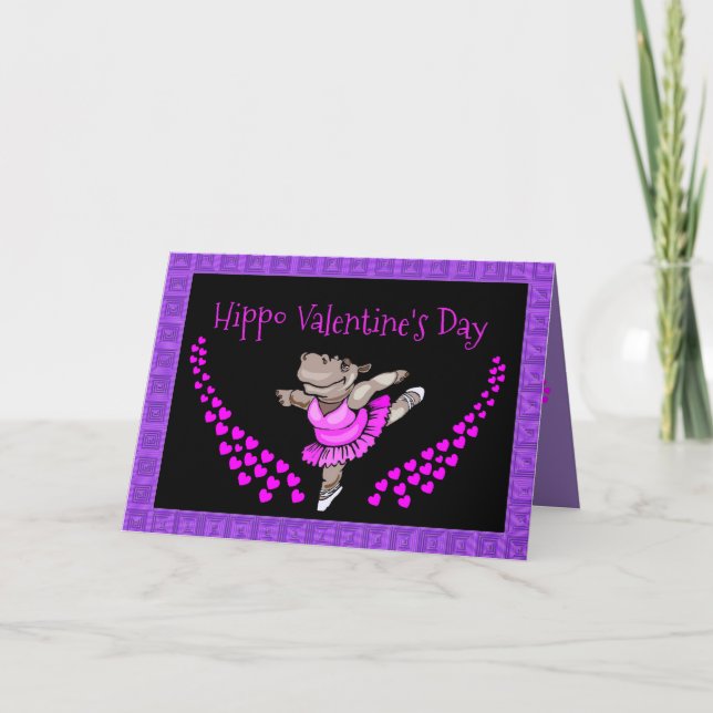 Jolie carte de la Saint-Valentin avec une ballerin (Devant)