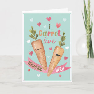 Jolie carte de la Saint-Valentin Je Carotte Vis Sa