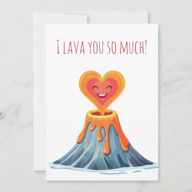 Jolie Carte de la Saint-Valentin Lava Vous Jouant  (Devant)