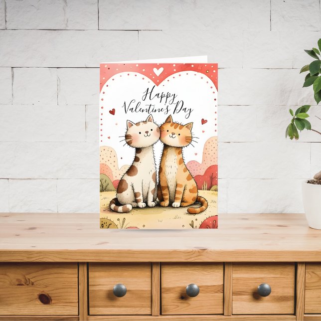 Jolie carte de la Saint-Valentin pour chat (Créateur téléchargé)