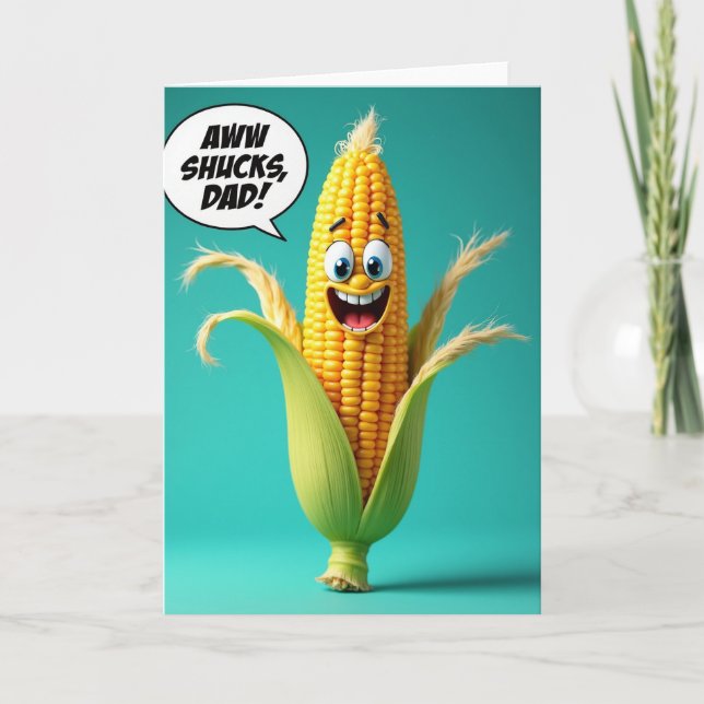 Jolie carte de maïs pour la fête des pères (Devant)