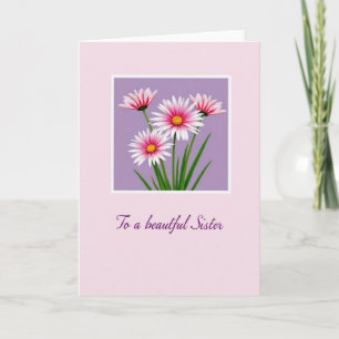 Jolie carte de mère florale fuchsia