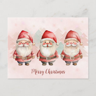 Jolie carte de Noël à l'aquarelle représentant des