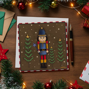 Jolie carte de Noël festive de casse-noisette de f