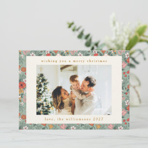 Jolie carte de Noël personnalisée avec 2 photos de